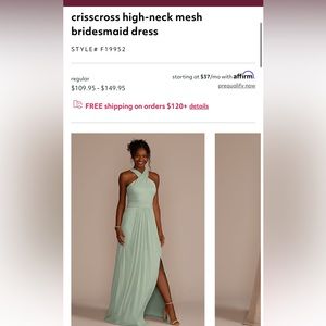 Davids Bridal bridesmaid dress